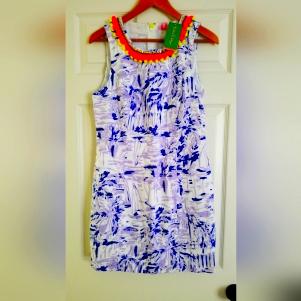 Lilly Pulitzer Mila Shift dress Lilac Rock the Boat NWT